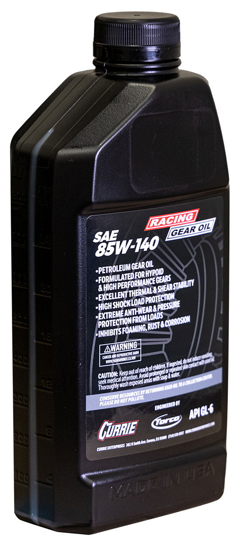 Currie 9-Inch Racing Gear Oil -SAE 85W/140