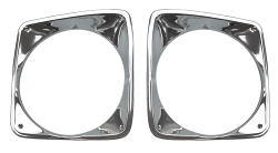1969-72 Chevy Truck Headlight Bezel Set, Aluminum