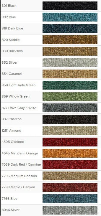 1975-1986 Chevrolet & GMC C10 Regular Cab Rear Wall Carpet, Cutpile, 19 Colors