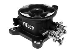 FiTech Universal 4150 4BBL Throttle Body in matte black finish, for use with MAP sensor, 1,000 CFM airflow