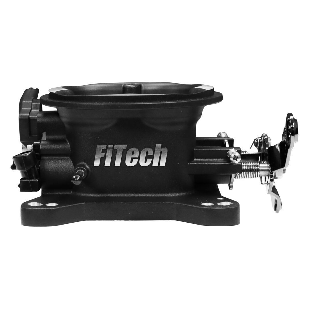 FiTech Universal 4150 4BBL Throttle Body in matte black finish, for use with TMAP sensor, 1,000 CFM airflow