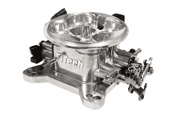 FiTech Universal 4150 4BBL Throttle Body in brilliant finish, for use with MAP sensor, 1,000 CFM airflow