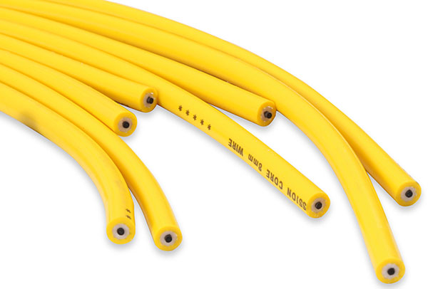 Accel Spark Plug Wire Set - Universal 8mm Yellow with Orange Boots