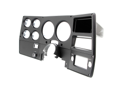 1973-74 Chevrolet / GMC Truck Dash Bezel, Black with Chrome Details, without A/C.
