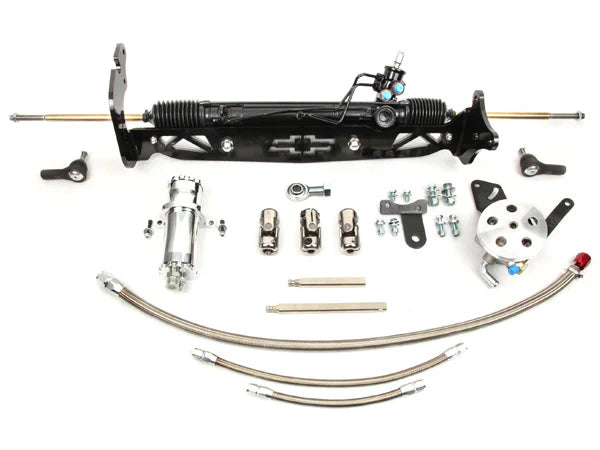1967-72 Chevy C10, GMC C15 Truck Power Steering Rack and Pinion Kit, Drum Brakes