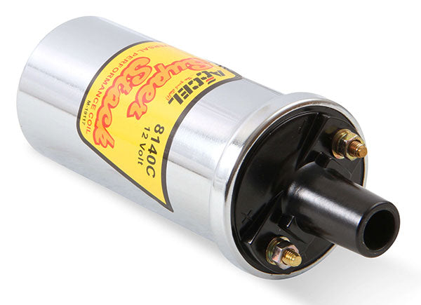 Accel 8140C Super Stock Ignition Coil for Points, Chrome