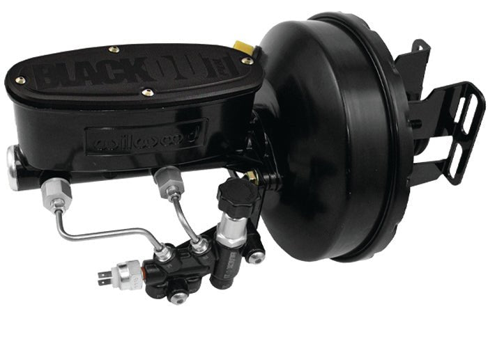 1960-66 Chevy C10, GMC C15 Truck Black Out Series Power Brake Booster Kit with POL or Wilwood Master Cylinder