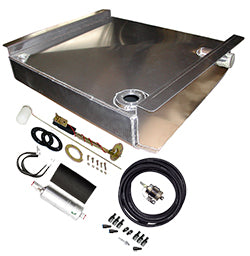 1955-57 Chevy Belair, Fuel Tank, Aluminum, 16 gallon Combo Kit, Fuel Injection Ready