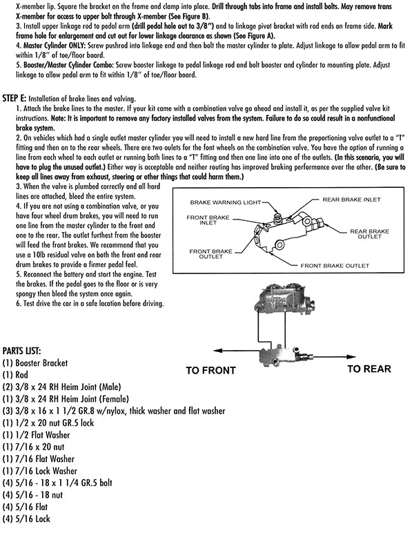 1949-51 Mercury-MERC-Fullsize Car Power Brake Booster Kit