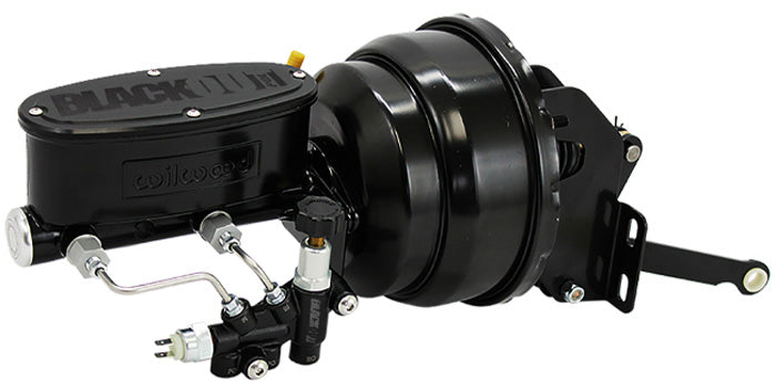 1962-74 Mopar Black Out Series Power Brake Booster Kit, POL or Wilwood