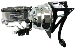 1954-55 Chevy, GMC Truck Chrome Power Brake Booster with Wilwood Master Cylinder, Firewall Mount