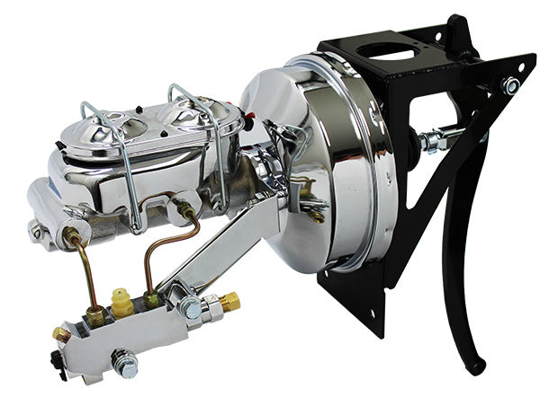 Firewall Mount Power Brake Booster Kit, Chrome, Universal Application