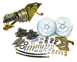 1953-56 Ford F-100 Truck Power Disc Brake Conversion Kit, Firewall Mount Booster, 5.5" Bolt Pattern