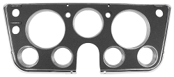1967-68 Chevy / GMC Truck Instrument Cluster Bezel, Black w/ Chrome Details