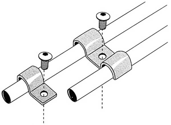 Stainless Steel Fuel and Brake Line Clamps, Single
