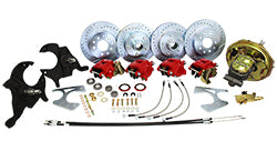 1967-72 Chevy Chevelle 4 Wheel Power Disc Brake Conversion Kit, 2" Drop Spindles