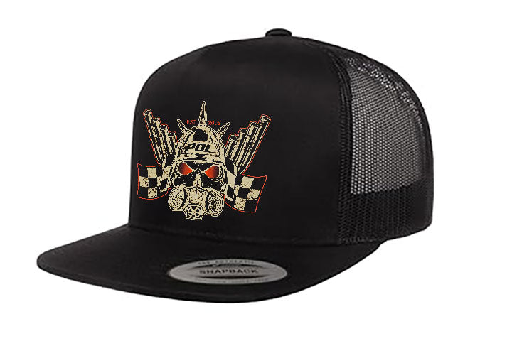 Performance Online Truckers Hat, Vintage Logo Flat Bill