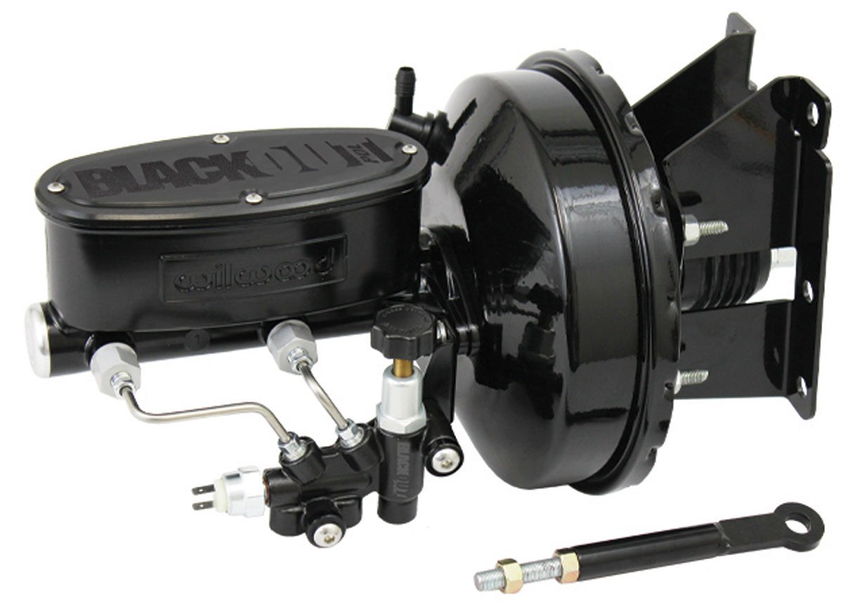 1973-87 Chevy C10 Truck Black Out Series Power Brake Booster with POL or Wilwood Master Cylinder