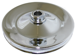 GM POWER STEERING PUMP PULLEY, CHROME SINGLE GROOVE POL8948