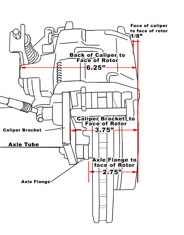 1971-87 Chevy C10 Black Out Disc Brake Conversion Kit, Rear 5-lug