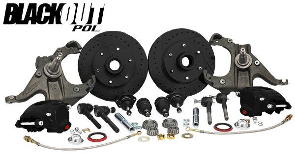 1963-70 Chevy C10, GMC C15 Truck "BLACKOUT" Disc Brake Conversion, Deluxe 6 Lug