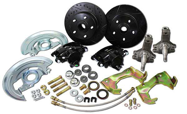 1964-72 Pontiac GTO Black Out Series Disc Brake Conversion, MODULAR 2" Drop Spindles