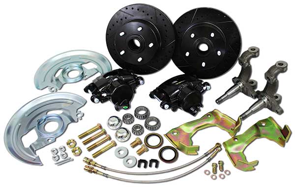 1964-72 Pontiac GTO, LeMans, Tempest Black Out Series Disc Brake Conversion, OEM Spindles