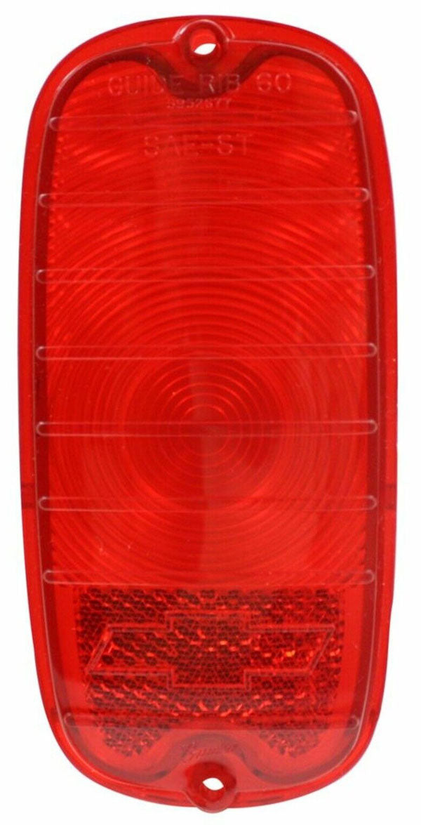 1960-66 Chevy Truck Tail Light Lens, Fleetside, W/ Bowtie