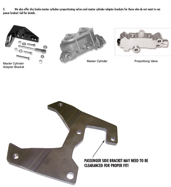1955-59 Chevy, GMC Truck Power Disc Brake Conversion, 6 x 5.5" Bolt Pattern, Firewall Mount Booster
