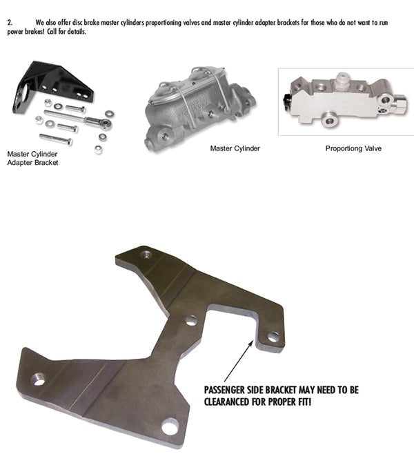1954-55 Chevy, GMC Truck Power Disc Brake Conversion Kit, 6 x 5.5" Bolt Pattern