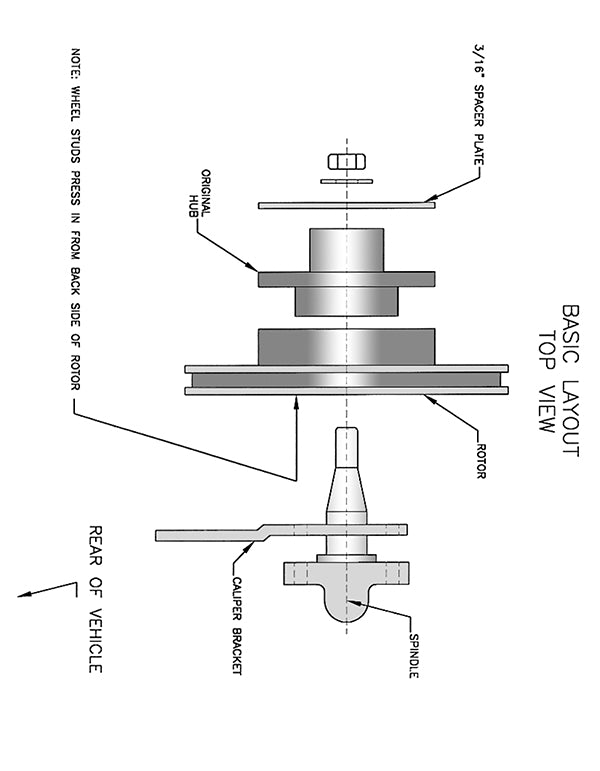 1955-59 Chevy, GMC Truck Power Disc Brake Conversion, 6 x 5.5" Bolt Pattern, Firewall Mount Booster