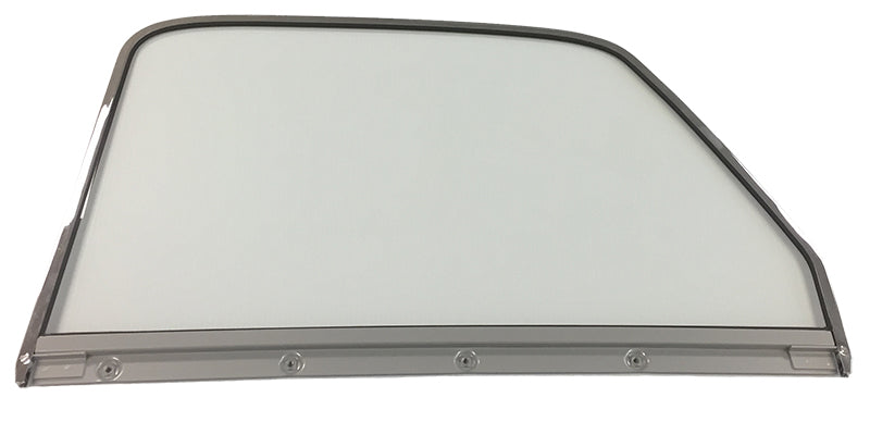1947-50 Chevrolet & GMC Truck Side Window Glass with Chrome Frame, Driver Side
