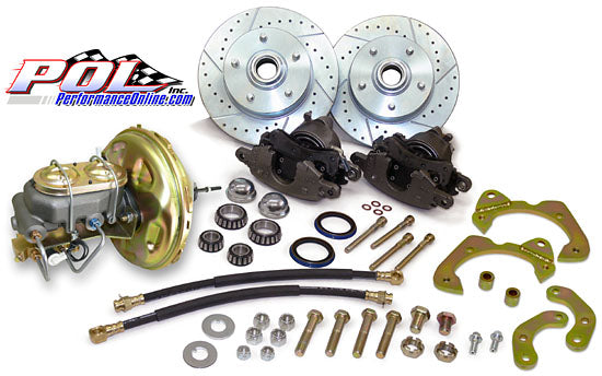 1955-57 Chevy Belair, Impala Front Power Disc Brake Conversion Kit, D52 GM Caliper