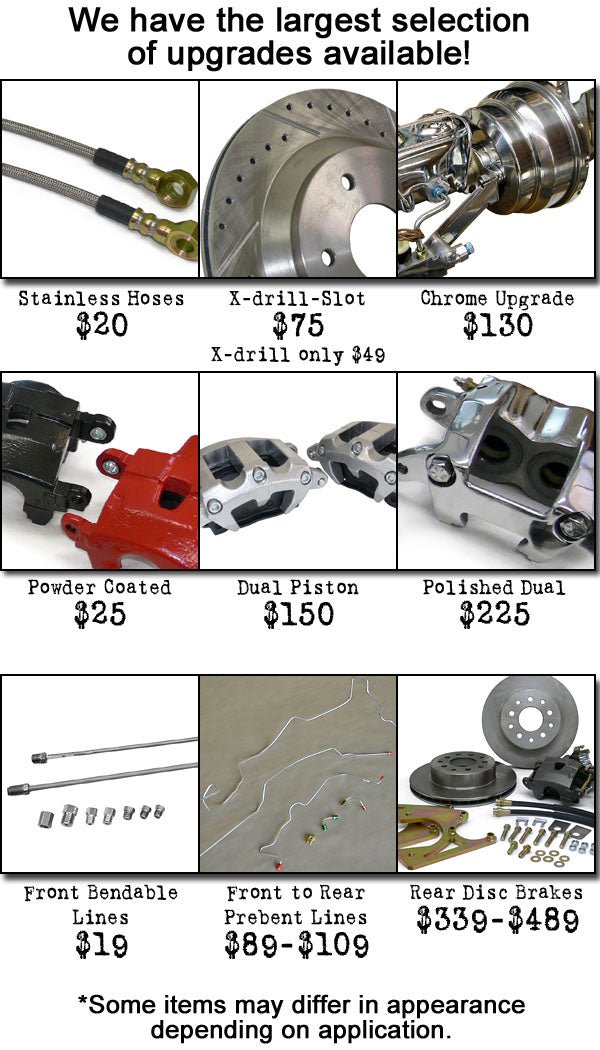 1967-68 Chevy Impala Power Disc Brake Conversion Kit, D154 GM Caliper