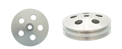 GM POWER STEERING PUMP PULLEY, ALUMINUM 2 GROOVE