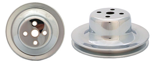 Ford 289 Water Pump Pulley, Single Groove, Chrome
