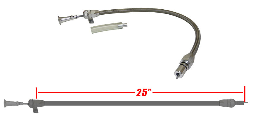 Transmission Dipstick, Flexible Type, Firewall Mount, TH350, TH400 and 700R4