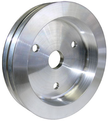 SMALL BLOCK CHEVY SWP CRANKSHAFT PULLEY, ALUMINUM 2 AND 3 GROOVE