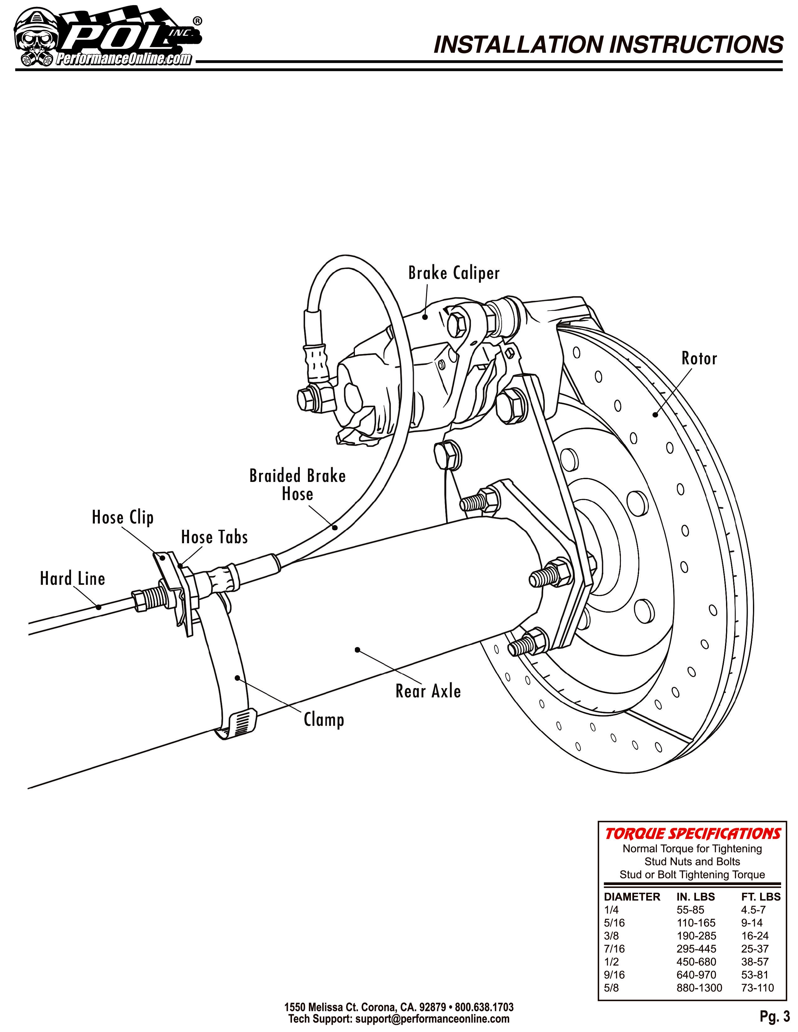 Disc Brake Conversion Kit, GM 10-12 Bolt Rearend, 11" Rotors