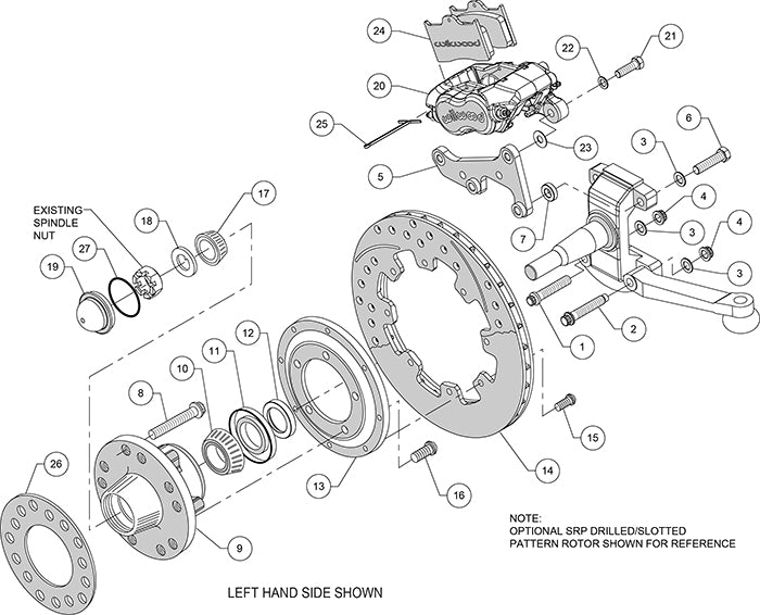 1941-55 Cadillac Wilwood Dynalite Pro Series Front Brake Kit