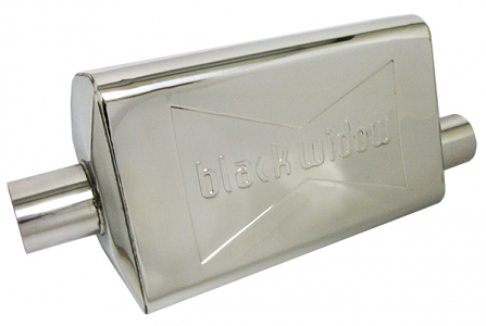 Black Widow Pro Venom 250 Exhaust Muffler, Single In Dual Out