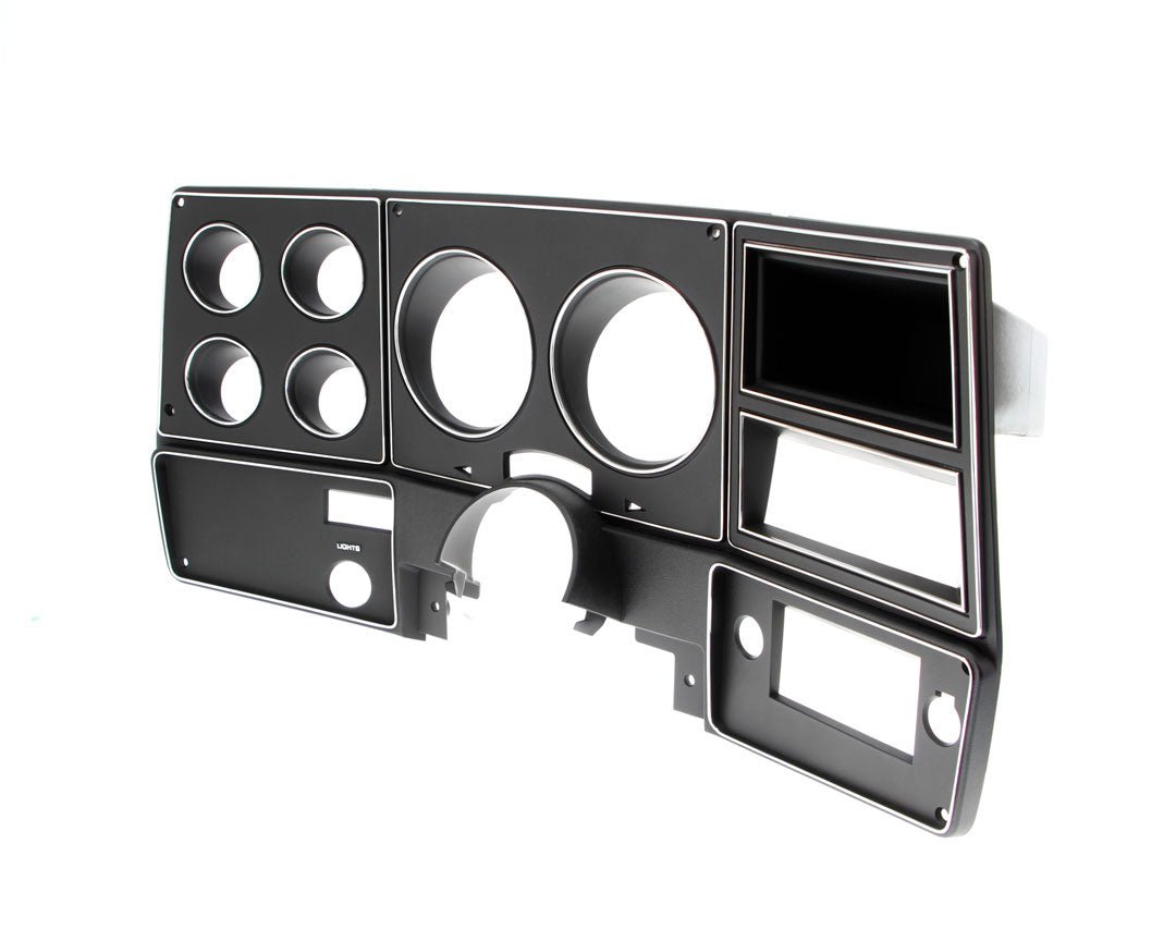 1978-80 Chevrolet / GMC Truck Dash Bezel, Black with Chrome Details, without A/C.