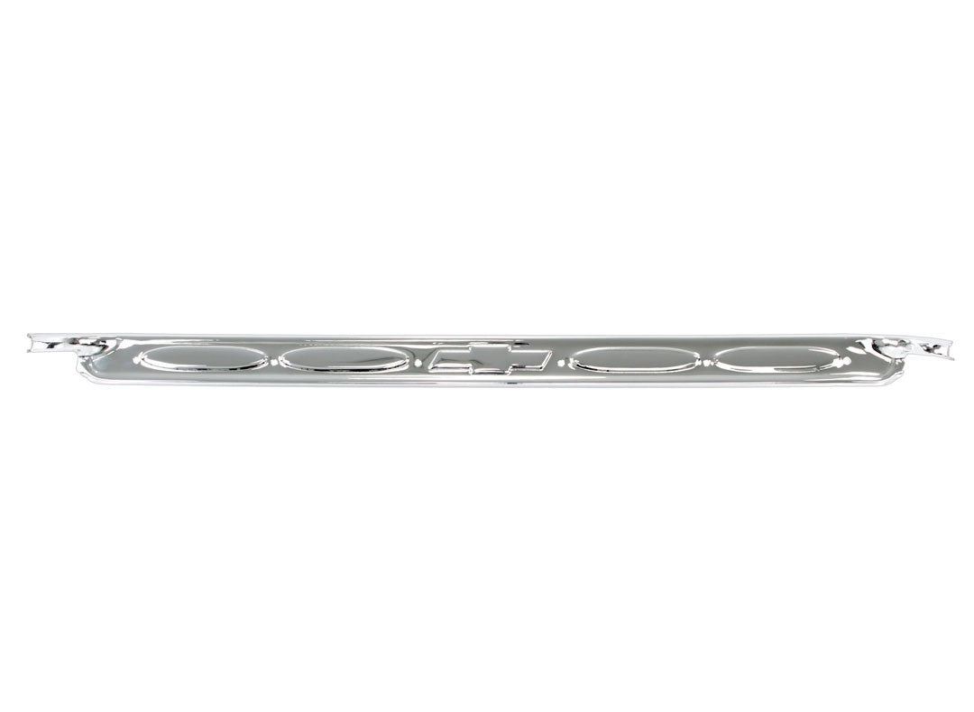 Door Sill Plate, Chrome W/ Bowtie, LH or RH, 1960-66 Chevt & GMC Truck