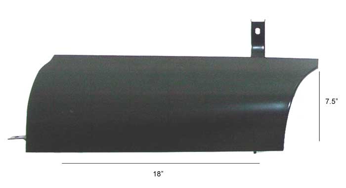 1947-53 Chevy & GMC Short Bed Stepside Running Board Splash Apron, LH,