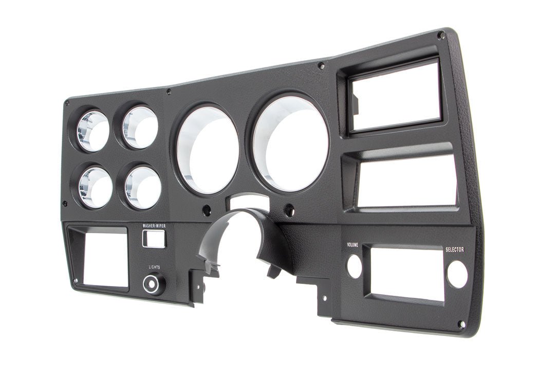 1973-74 Chevrolet / GMC Truck Dash Bezel, Black with Chrome Details, with A/C. Each.