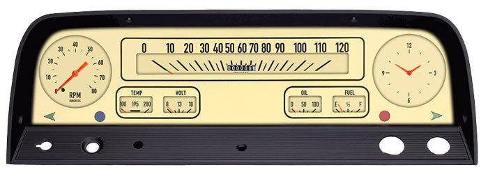 1964-66 Chevy Truck Custom Gauge Package, Tan