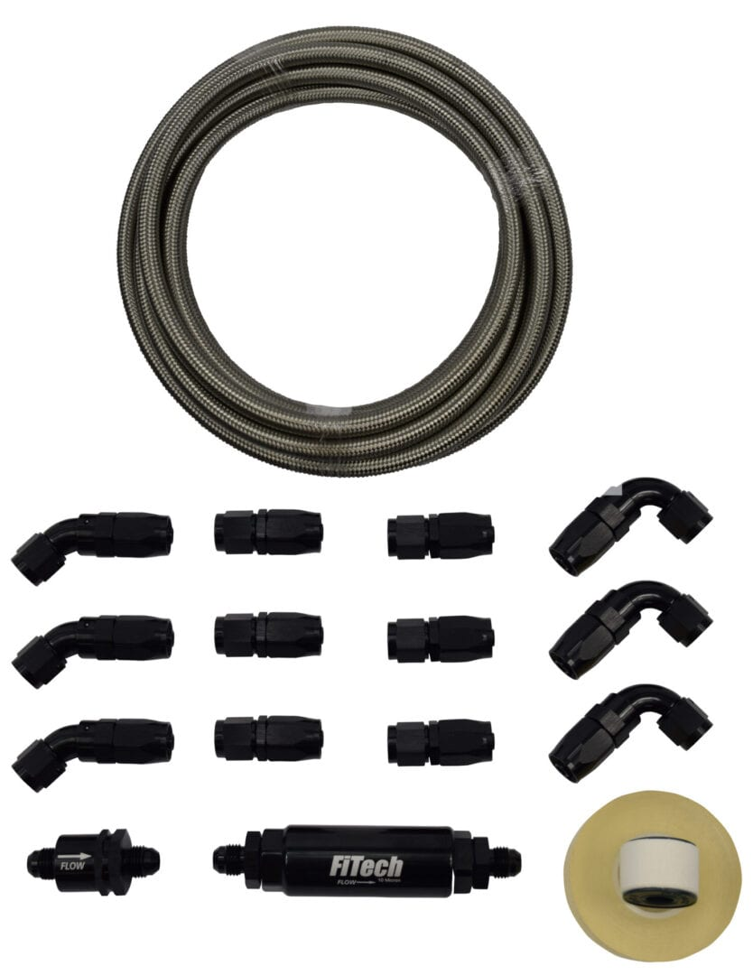 Go Fuel AN-6 Stainless Steel 40 Ft Hose Kit with Filter