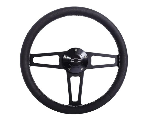 Billet T Series Black Wheel CHEV Logo & Install Kit