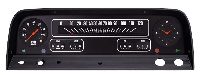 1964-66 Chevy Truck Custom Gauge Package, Black