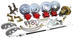 1968-74 Chevy NovaFront and Rear Power Disc Brake Conversion Kit, 8" Dual Booster
